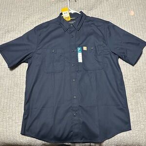 NWT Carhartt Men's Rugged Professional Relaxed Fit Canvas Work Shirt
